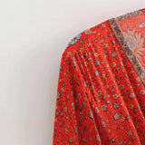 2025 Women's Sunflower Positioning Printing Waist With Horn Sleeve Long Skirt 83028303 HZ1208