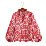 2025 Women's Embroidered Shirts With Long Sleeve Embroidered Shirts 2695 HZ1208