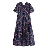 2025 Women's New Cotton-Print T-Shirt With Loose Cake Dress 8744 HZ1208