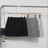 Slide Dress Skirt Girl Babes A Small Silver Shiny Light Short Skirt 8258 HZ1208
