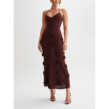 Sexy Women's New Sleeveless Dress Three-Dimensional Heavy Industry Knitted Back Strap HZ1208