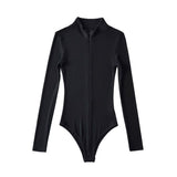 2025 Round Neck Half Cardigan Bottomed Jumpsuit HZ1208