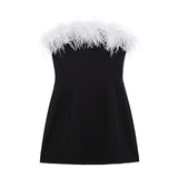 Women's New One-Word Collar Elastic Sexy Hot Babes Dress HZ1208