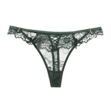 New Triangle Hollow Lace Side Thong Lady Water Drill Hanging Cotton Crotch Trousers Tpants HZ1208