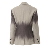 25 Autumn And Winter British Style Geometric Print Personality Cut To Repair The Body Hair Coat Woman 1712 HZ1208