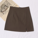 Real-Shooting Half-Dressed New Spring And Summer 2025 New Suit Skirt High-Waisted Hip-Proof Open-Fork Skirt 8871 HZ1208