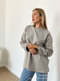 Spring And Autumn 2025 New Solid Color Long-Sleeved T-Shirt Women's Loose Basic Casual Pure Cotton T-Shirt 3317B HZ1208