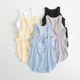 Thai Yoga Vest Women's Shockproof Bra With Bra Mat Two-In-One Sports Blouse Loose Running Fitness Set Burqa HZ1208