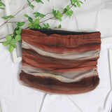 Sweet Cool Hottie Ultra-Short Umbilical Wrap Chest Sleeveless Coat Yarn Folding Tie Dye Chest Tight Waistcoat 8852 HZ1208