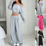 Women's Clothing 2025 Autumn And Winter New Fashion Tops Fit Casual Trousers Set HZ1208