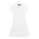 Spring New Wide-Folding Collar Short Fashion Dress 8342303 HZ1208