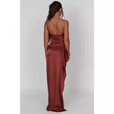 New Fashion Irregular Sleeve Slanted Shoulder High-End Evening Dress HZ1208