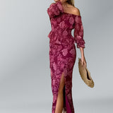 Women's Clothing 2025Ins Summer New Printing Neck-Suck Sexy Dress HZ1208