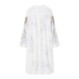 2025 Women's Long Embroidery Loose Shirt 8213 HZ1208