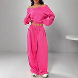 Women's Clothing 2025 Autumn And Winter New Fashion Tops Fit Casual Trousers Set HZ1208