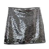 Real Shooting Heavy Industry Flash Shiny Piece High Waist Thin A Short Skirt Picts Anti-Walking Bag Hip Step Skirt 8108 HZ1208
