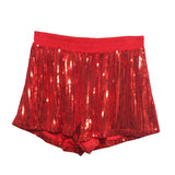 Real Shooting Babes Shiny Shiny Splicing Loose Waist Shorts Design Feel Thin Broad Leg Hot Pants 9053 HZ1208