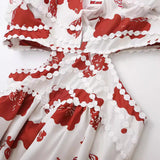 Summer New Print Sling With Lace A Short Dress Dress HZ1208