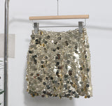 Real Shooting Heavy Industry Glitter Bling Bling Dress Babes Night Shop High-Waisted Ass A Short Skirt 1029 HZ1208