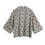 2025 Women's Geometric Printing Wide Casual Hanging Short-Sleeved Shirt 1660 HZ1208