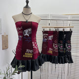 Real Shooting Heavy Industry Flash Shiny Piece High Waist Thin A Short Skirt Picts Anti-Walking Bag Hip Step Skirt 8108 HZ1208