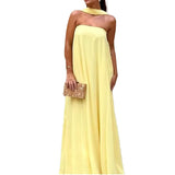 2025 Summer New Temperament Women's Collage Wrapped Breasts Sexy Party Dress HZ1208