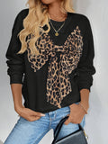 Autumn And Winter Vintage Leopard Long-Sleeved Coat Top HZ1208
