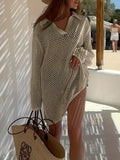Explosion Hair Woven With Sunscreen Knitted Summer Sweater Thin Loose Sweater Top HZ1208