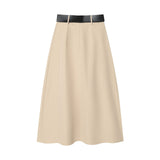 Autumn New With Belt Cape-Type Midi Skirt 1971803756 HZ1208