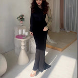 Sexy Women's New Temperament Splicing Dress HZ1208