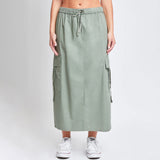 2025 Summer Wind Low-Waist Pumping Irregular Solid Dress Female Straight Body Skirt HZ1208