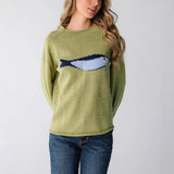 Spring 2025 Fashion New Retro Sweater Casual Collar Loose Knitted Sweater HZ1208