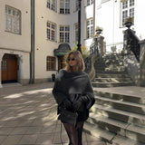 Explosion New Women's Clothing With Asymmetric Scarf Short Knitted Coat HZ1208