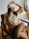 2025 Hot Summer T-Shirt Women's Pure Cotton 16-Color Basic Loose Top Ins Soft T-Shirt HZ1208