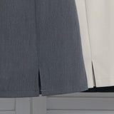 High-Waisted Open Forked-But Hip Anti-Walking A-Word Short Skirt Woman 2025 Suit Fabric Thin A-Dress Skirt 8871 HZ1208