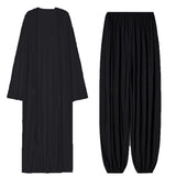 2025 Lazy Wind Perspective Loose Long Open Shirt Plus Short Skirt Suit Women's Jersey Trousers Two Sets HZ1208