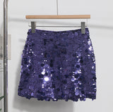 Real Shooting Heavy Industry Glitter Bling Bling Dress Babes Night Shop High-Waisted Ass A Short Skirt 1029 HZ1208