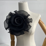 2025 Hot Sale Ins Wind Loose T-Shirt Women's Three-Dimensional Mesh Yarn Tea Pure Cotton Short-Sleeved Top HZ1208