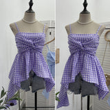 Stupid Irregular Skirt Sling Sling Sling Vest Bohemian Holiday Hottie Sleeveless Top 9223 HZ1208