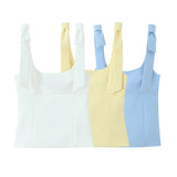 Wide-Shoulder Sling Sling Waistcoat Women Wear Chic Design Elastic Short Inner Sleeveless Top HZ1208