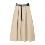 Autumn New With Belt Cape-Type Midi Skirt 1971803756 HZ1208