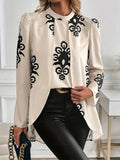 Women's Autumn And Winter Long-Sleeved Shirt New Elegant Top HZ1208