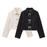 2025 Women's Butterfly Buttonds Textured Coat 1382 HZ1208