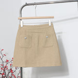 Long-Term Goods Small Fragrant Wind Coarse Flowers A Short Skirt Women High Waist Thin Skinny Bag Hip Half-Body Skirt 8996 HZ1208