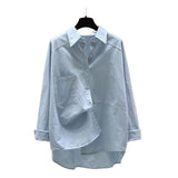 Cotton Shirt Women 2025 Spring And Autumn New Korean Version Of Loose Thin Leisure Long Sleeves Pure Color Fashion Shirt Jacket HZ1208