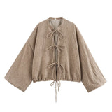 2025 Women's Round Collar Short Jacket Jacket 8247 HZ1208