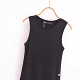 Summer New Two-Color Splicing Sleeveless Long Vest Dress Dress HZ1208