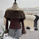 Real Shooting Wave Point Hanging Neck Sling Vest Bare Back Bow Skirt Swollen Belly Thin Sleeveless Top 9260 HZ1208