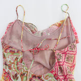 Spring New Patchwork Printing Tie Sling Dress 3293246 HZ1208