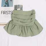 Sweet And Spicy Wind Wearing A Breast Vest Female Pressure Folded Word To Receive Waist Skirt Short Wrapped Chest-Clothed Backwear 8965 HZ1208